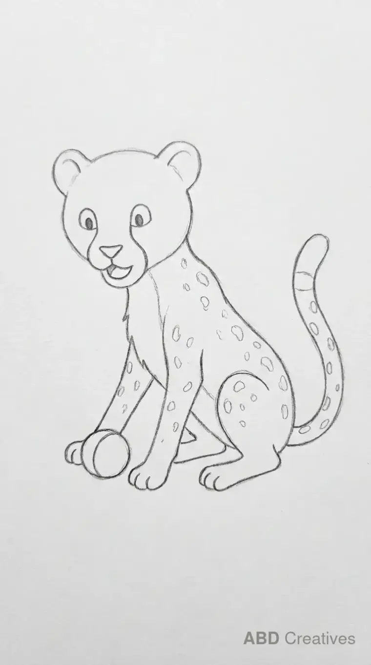 Cheetah Cub Playing with Ball