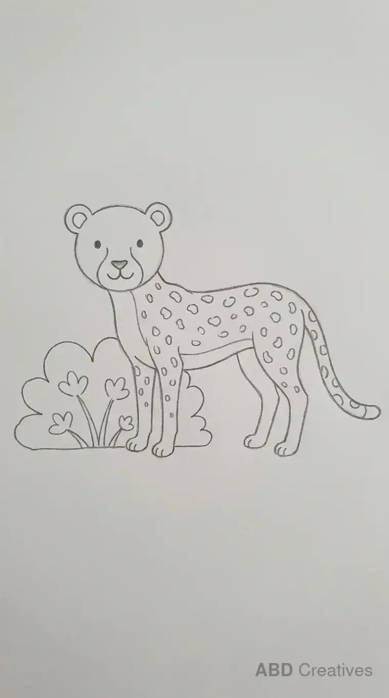 Cheetah Standing Beside Bush