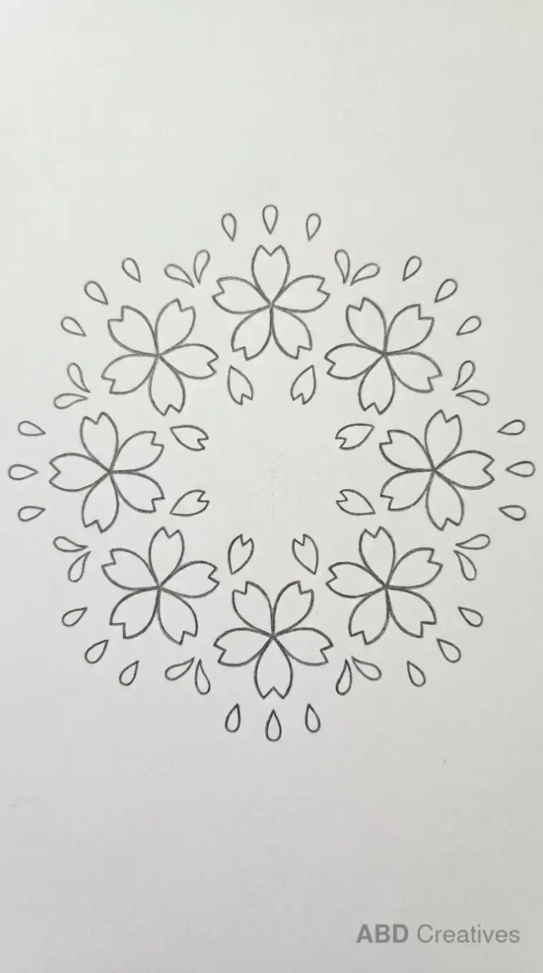 Cherry Blossom Mandala Pattern