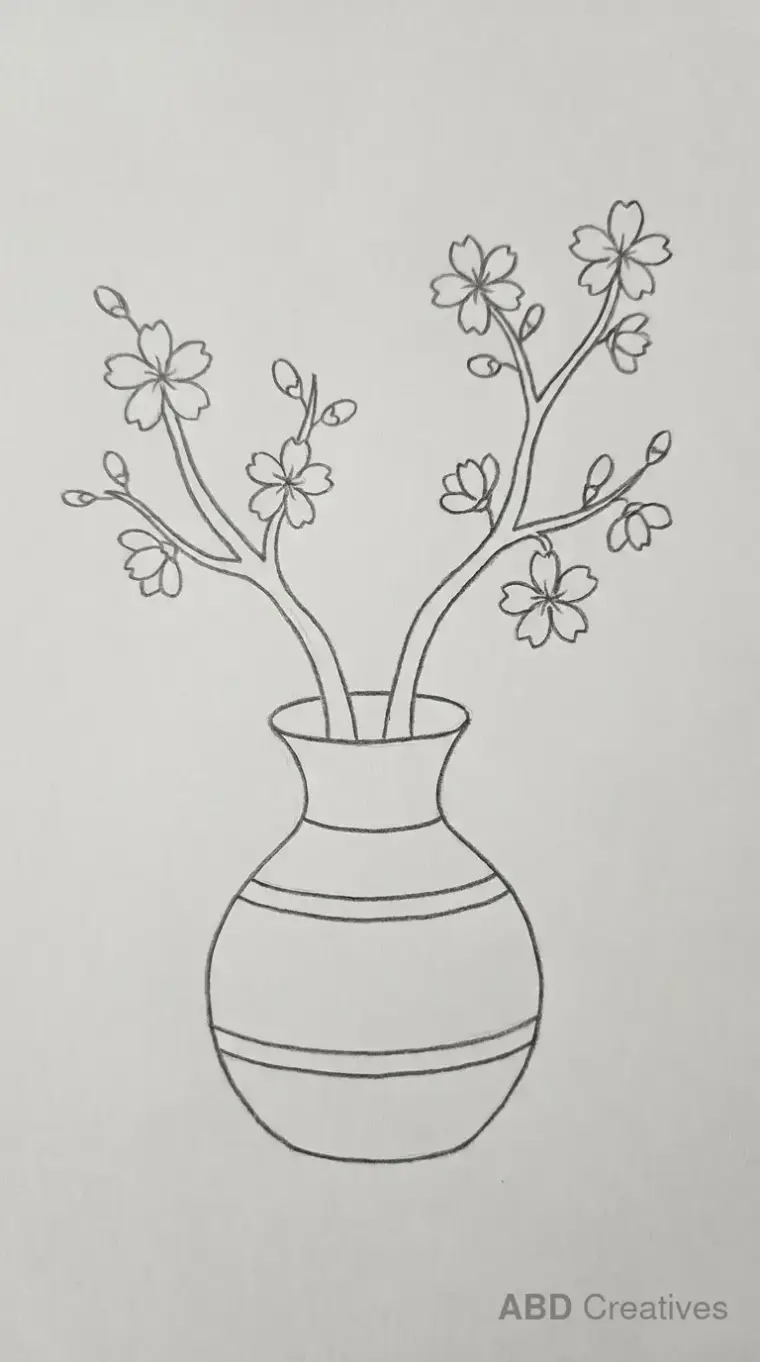 Cherry Blossom in a Small Vase