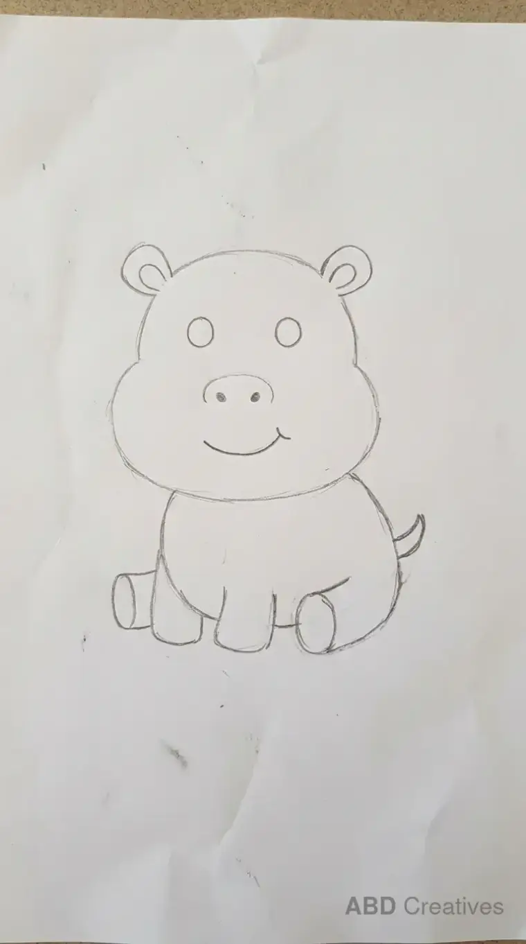 Baby Hippo Standing