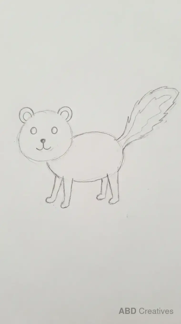 Chipmunk Outline Drawing for Kids