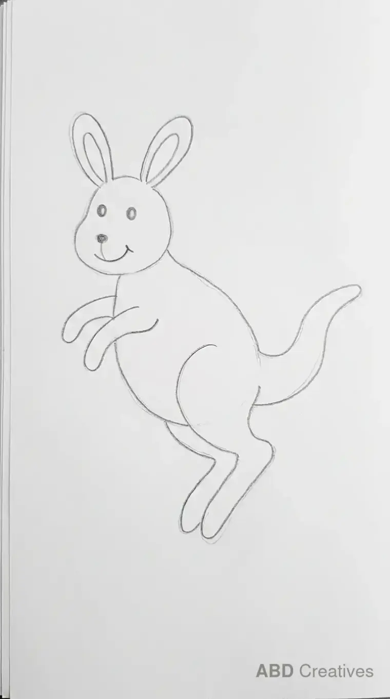 Kangaroo Jumping in the Air