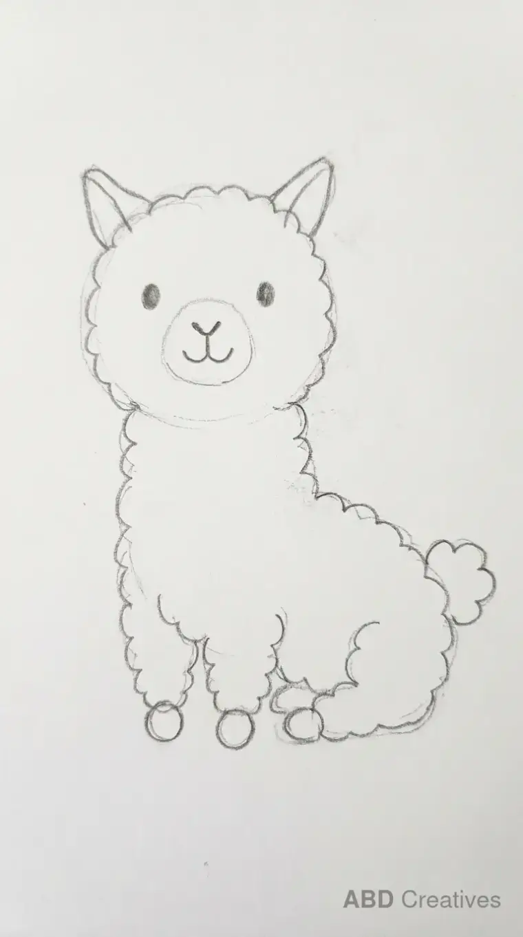 Child Drawing of Alpaca