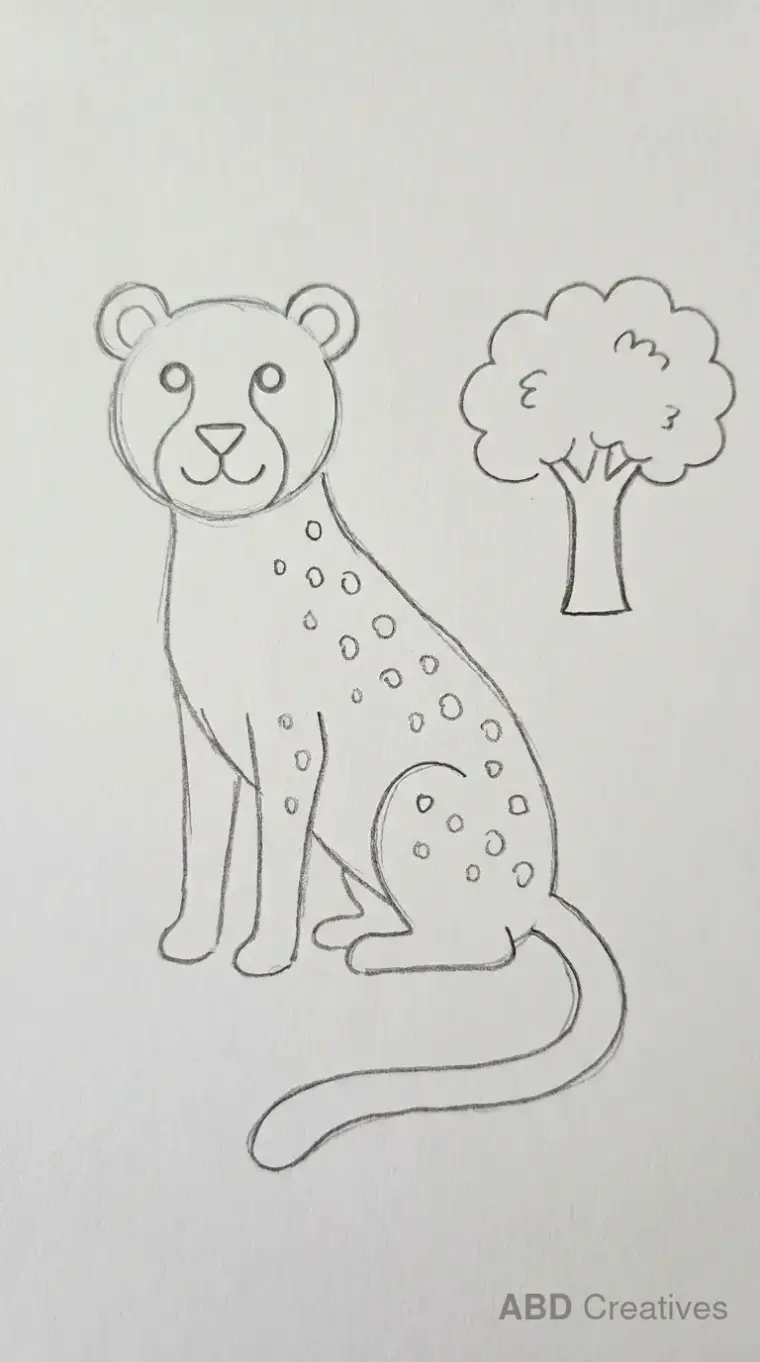 Child Drawing of Cheetah