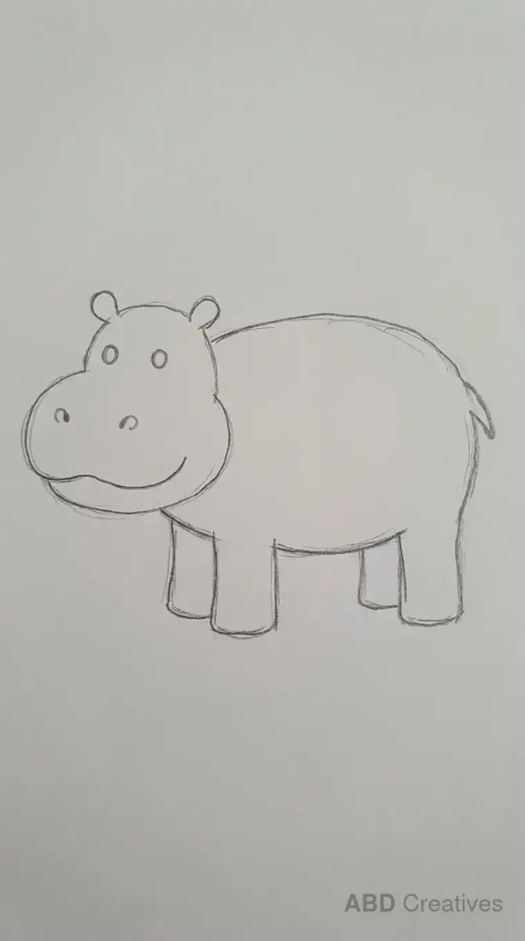 Plain Standing Hippo