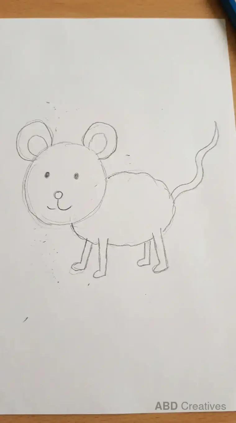 Simple Mouse Drawing for Kids
