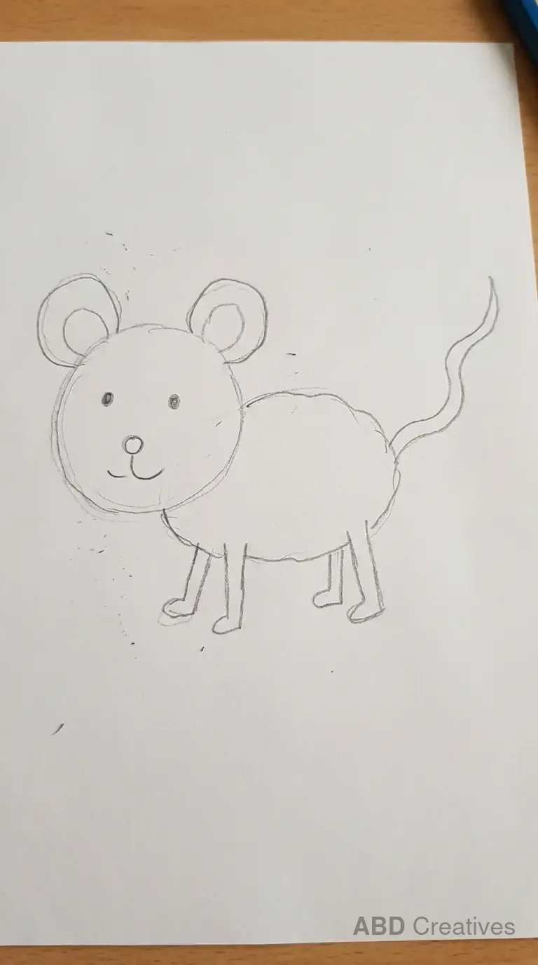 Simple Mouse Drawing for Kids