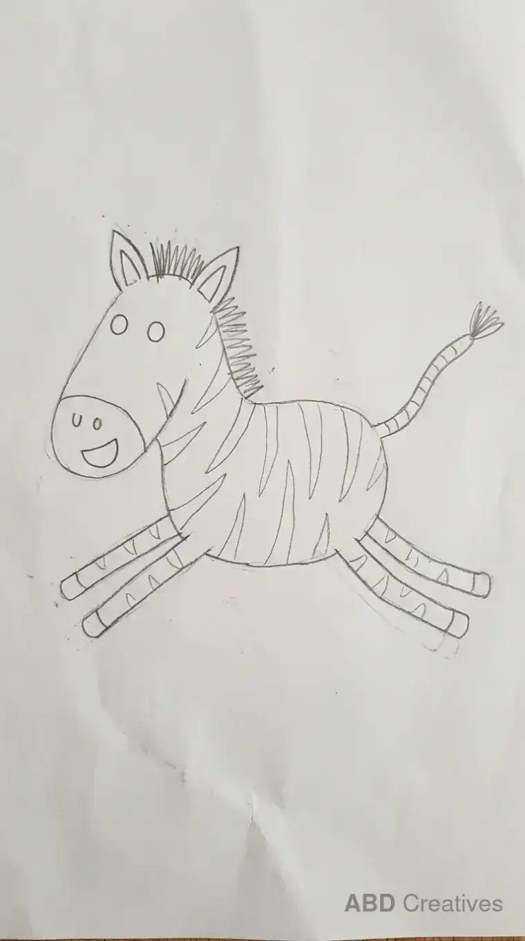 Zebra Running with Legs Spread