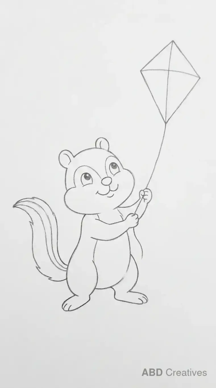 Chipmunk Holding a Kite String