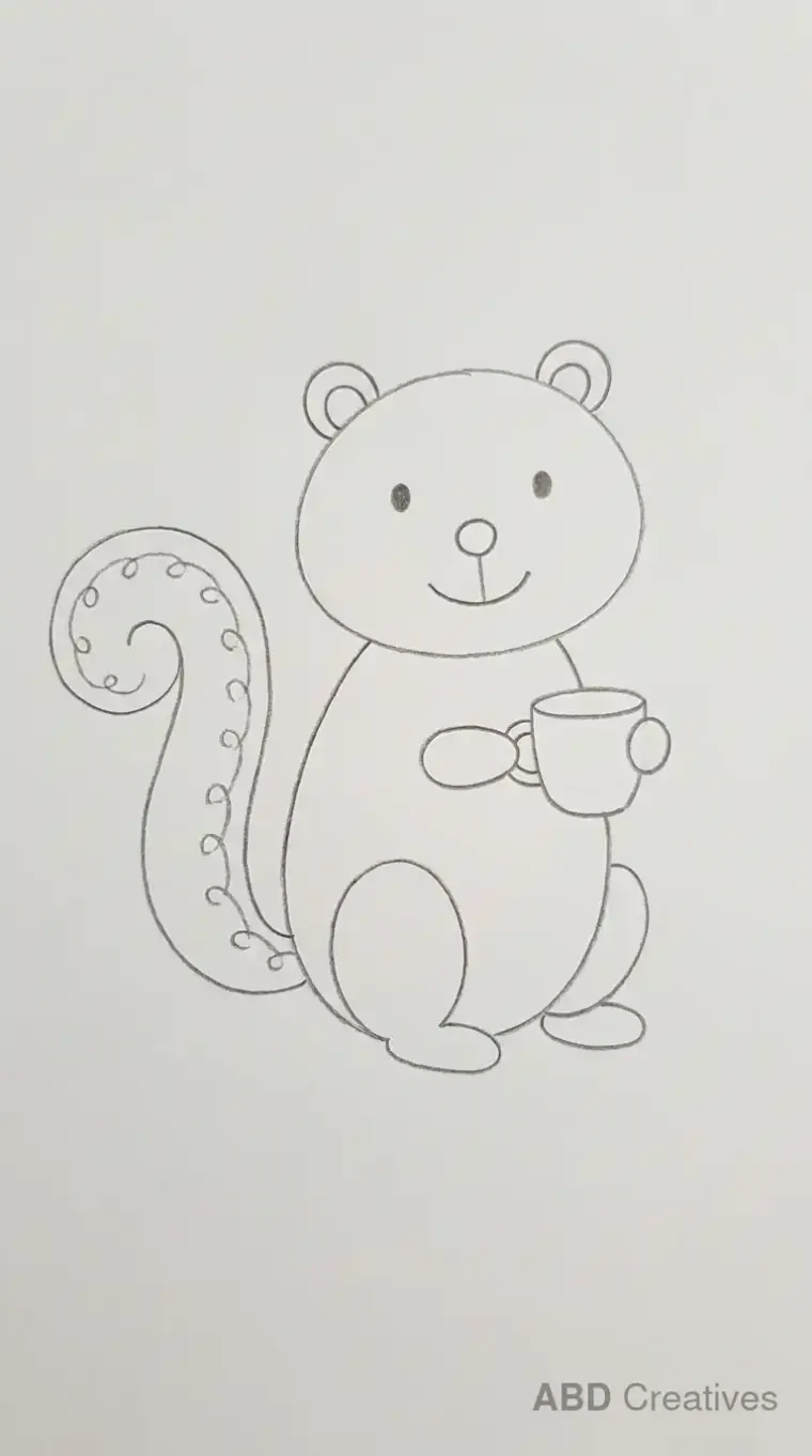 Chipmunk Holding a Small Cup