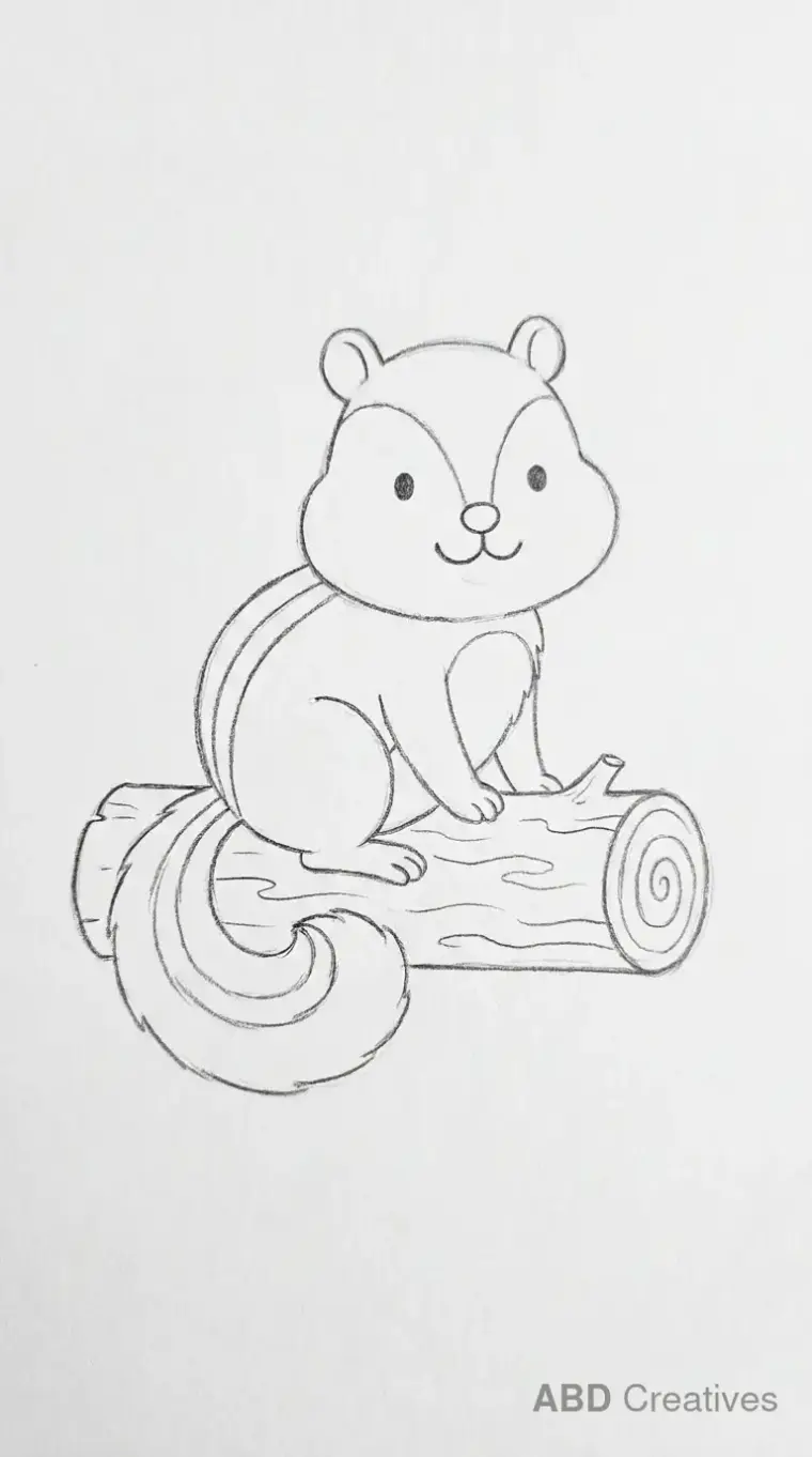 Chipmunk Sitting on a Log