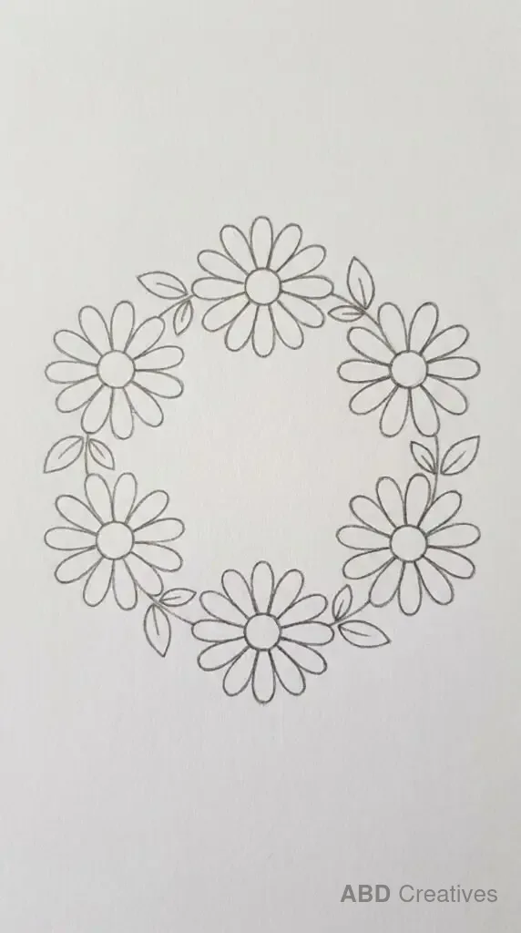 Daisy Flower Wreath