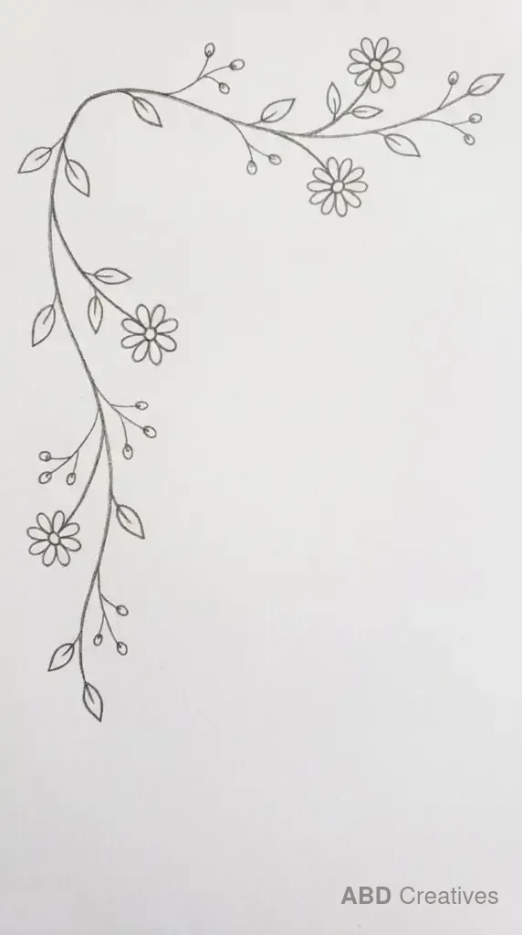 Trailing Daisy Vine Corner