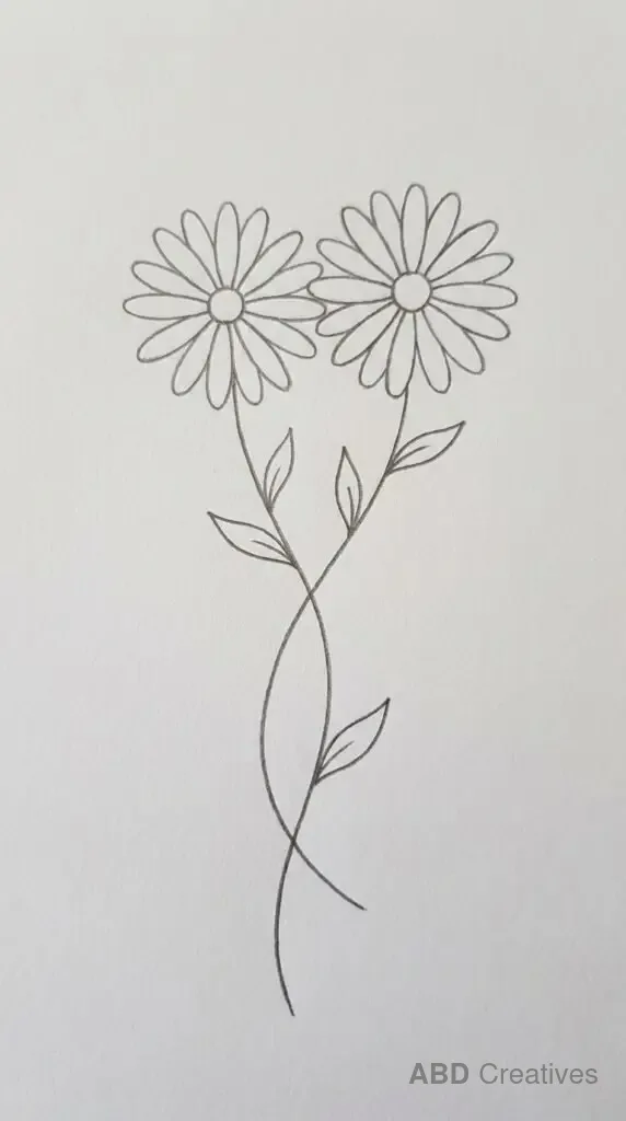 Two Daisies on a Branch