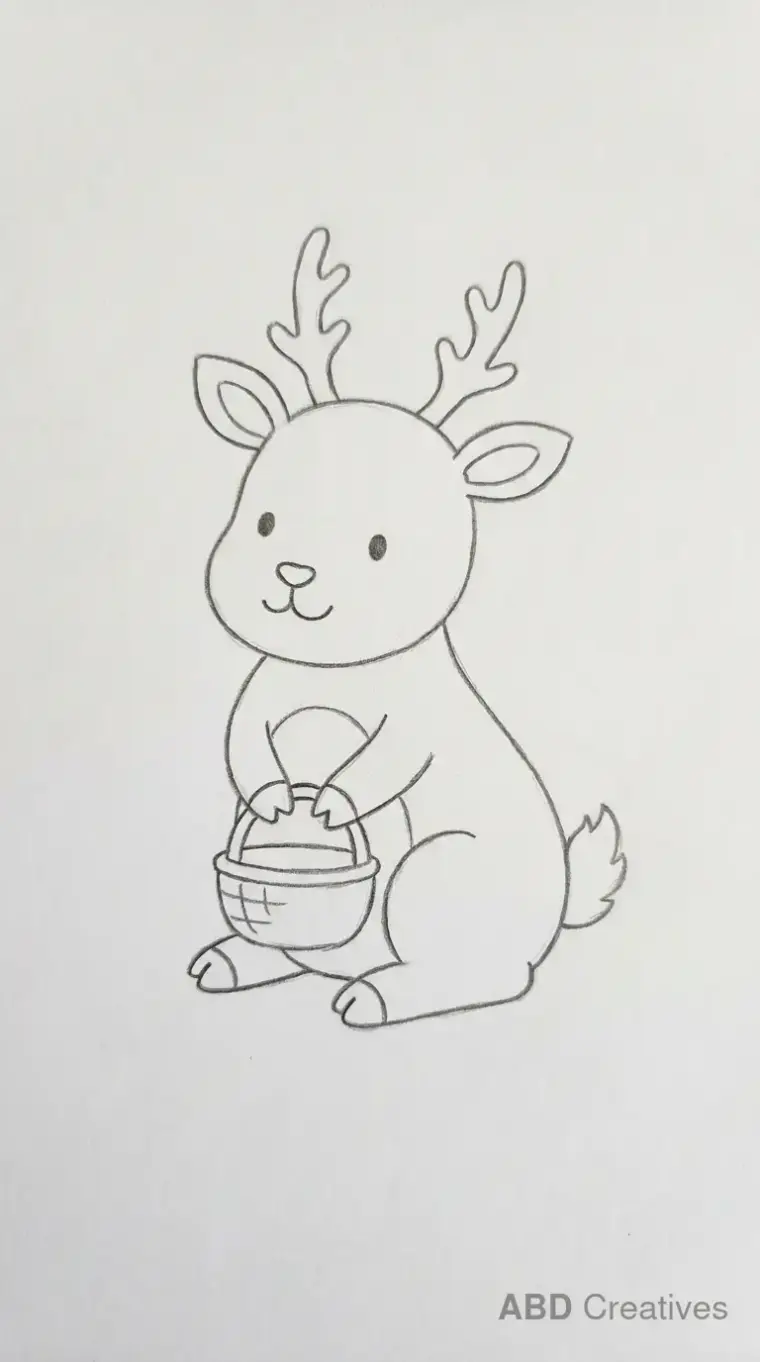 Deer Holding a Basket
