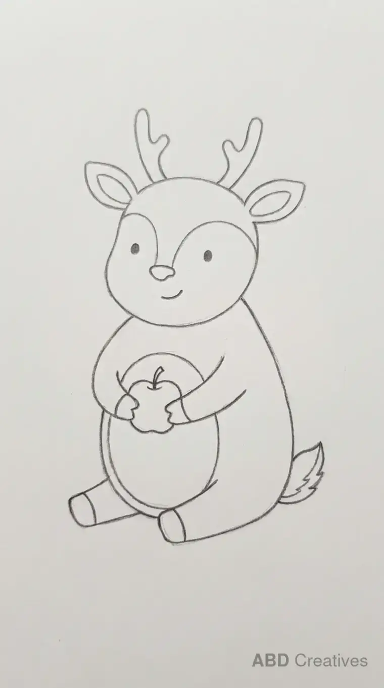 Deer Holding an Apple