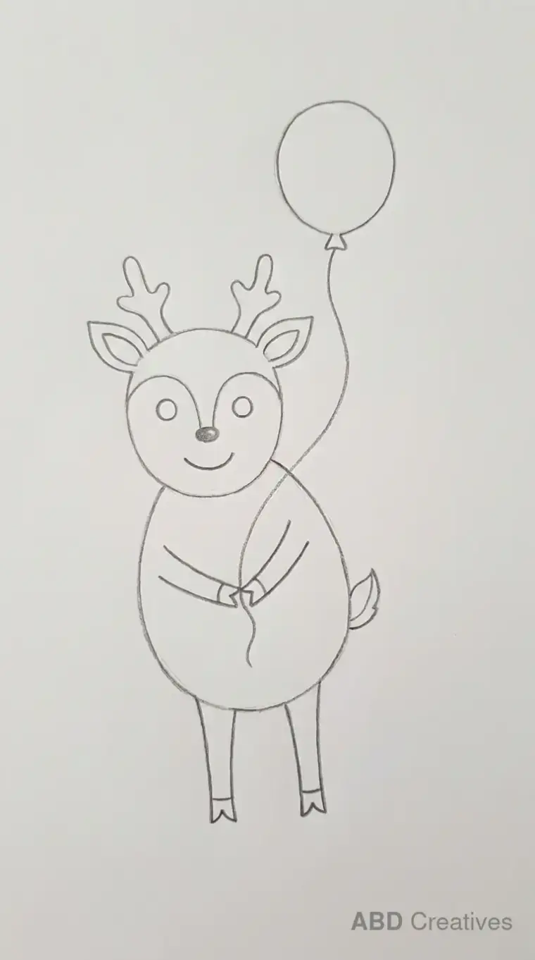 Deer Holding a Balloon
