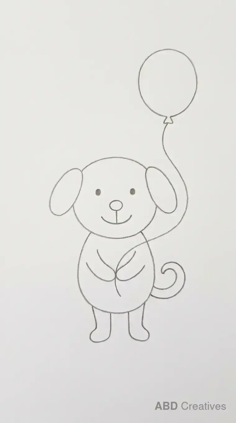 Dog Holding a Balloon