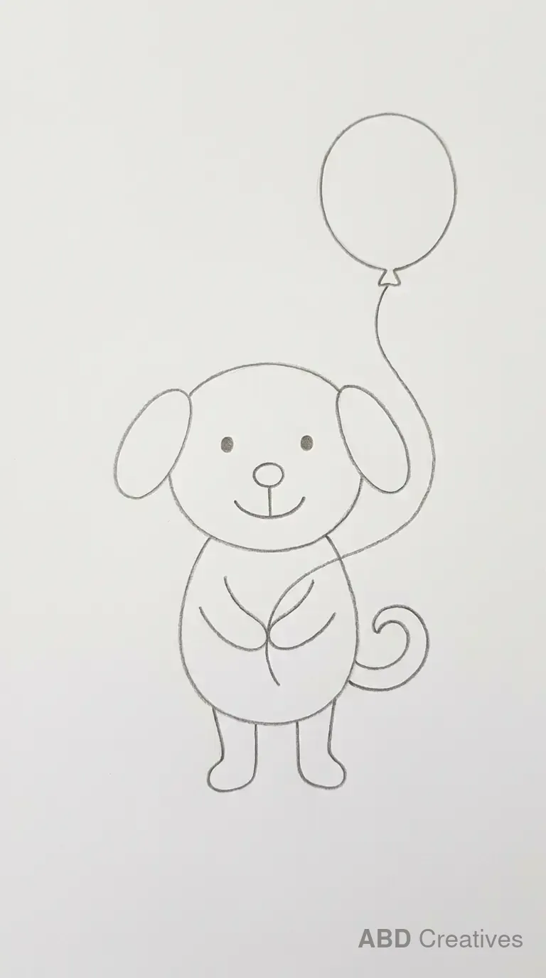 Dog Holding a Balloon