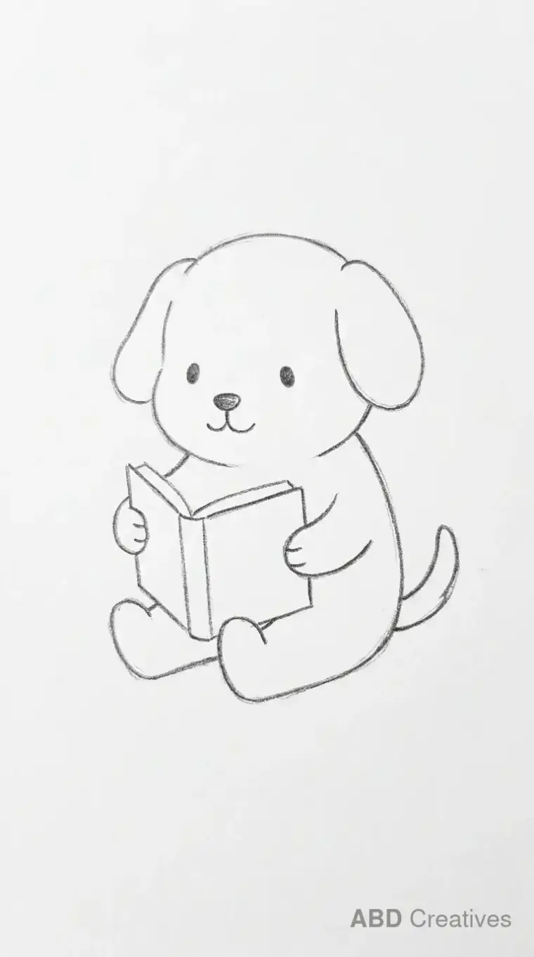 Dog Reading a Book