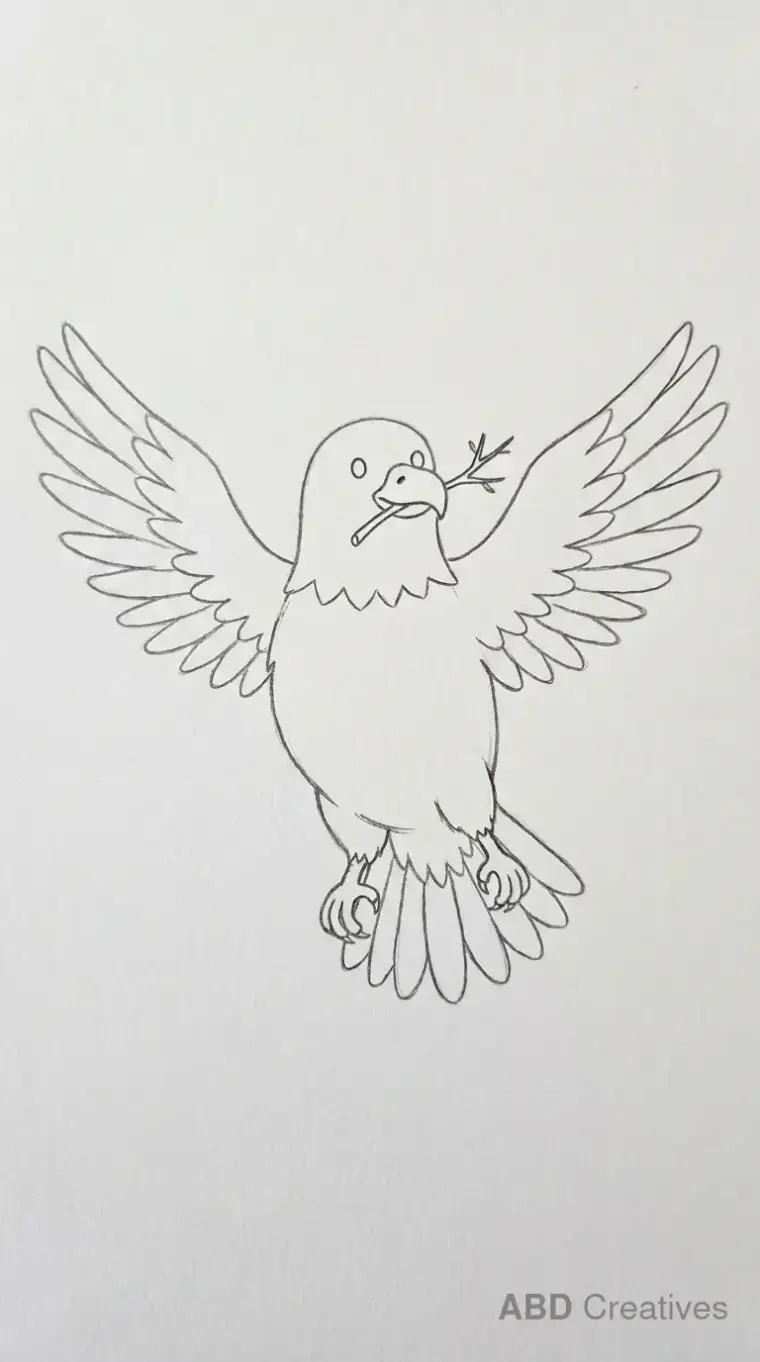 Eagle Carrying a Twig