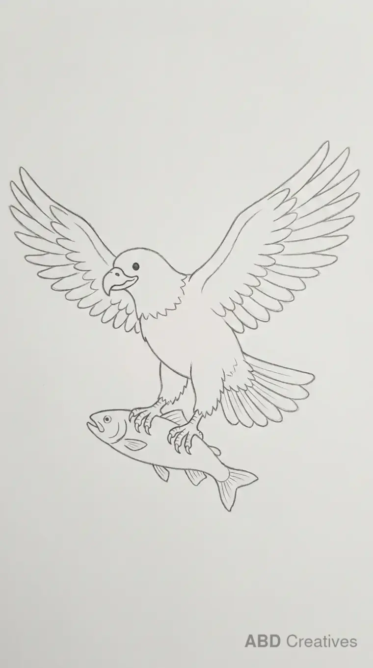 Eagle Holding a Fish