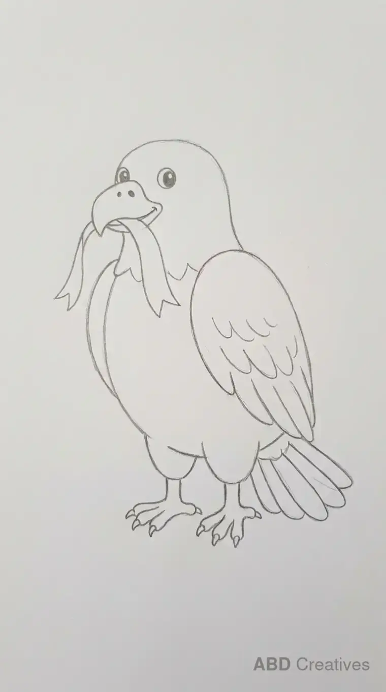 Eagle Holding a Ribbon