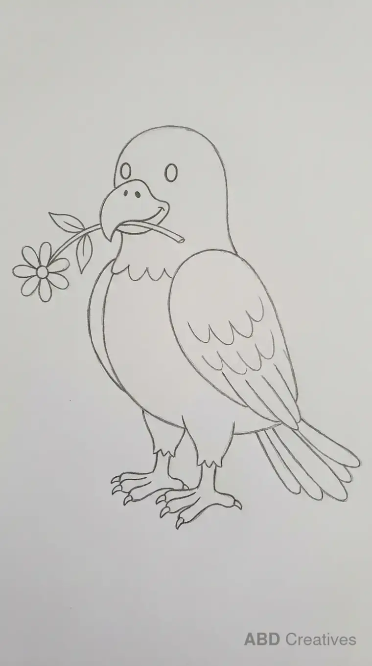 Eagle With a Flower
