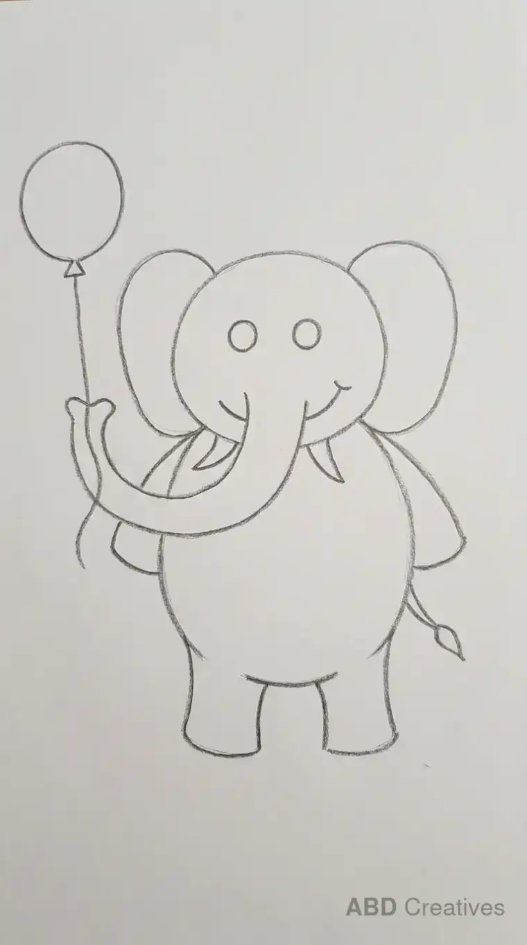 Elephant Holding a Balloon