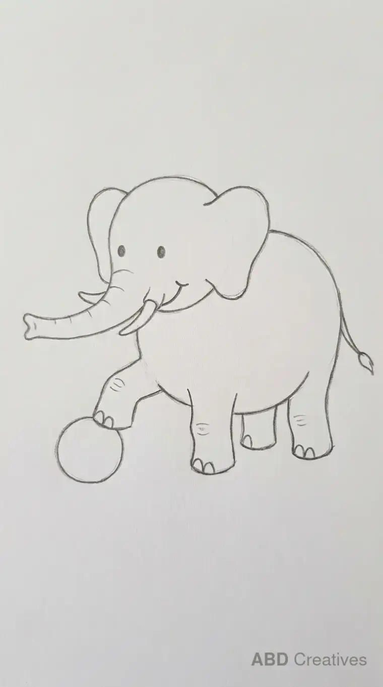 Elephant Kicking a Ball
