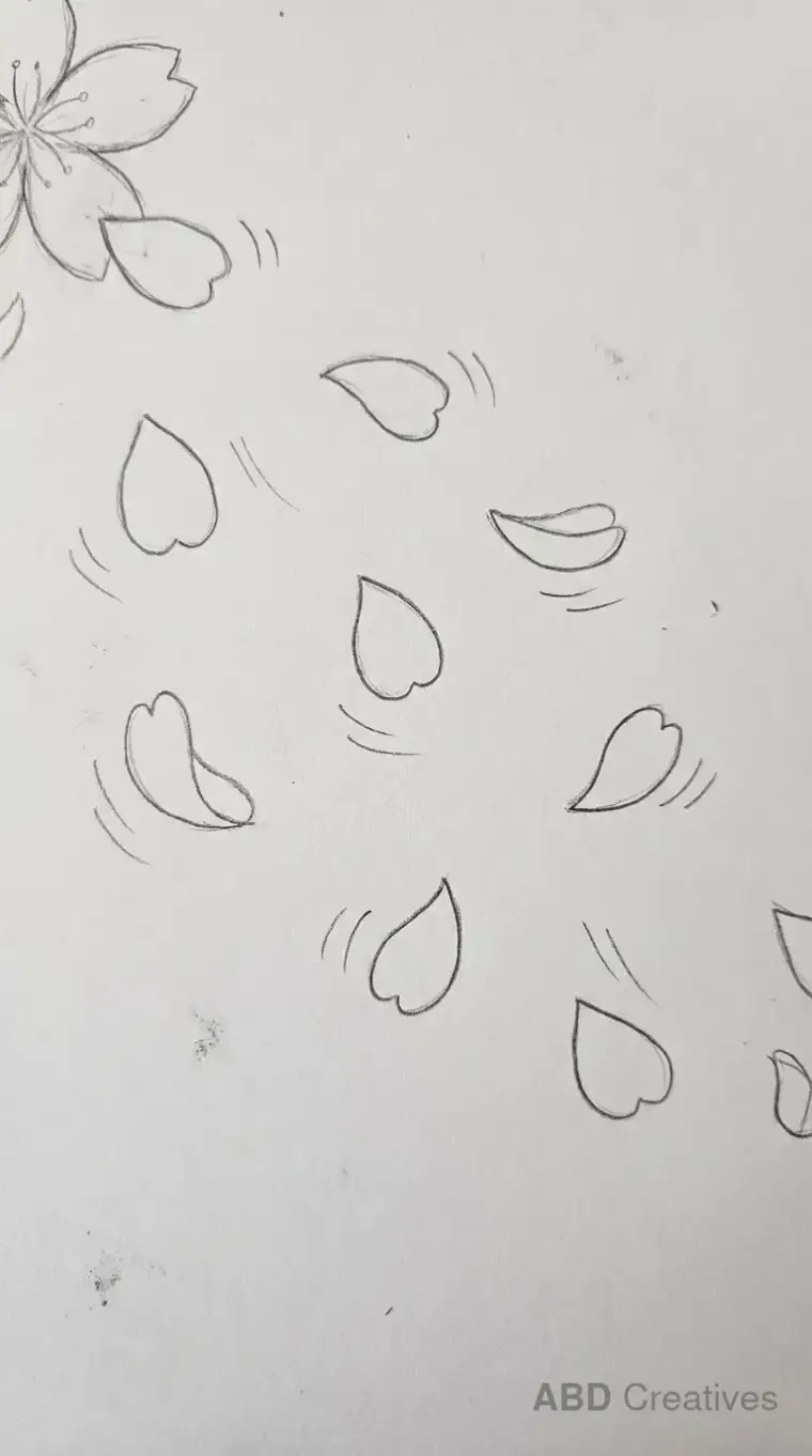 Falling Cherry Blossom Petals
