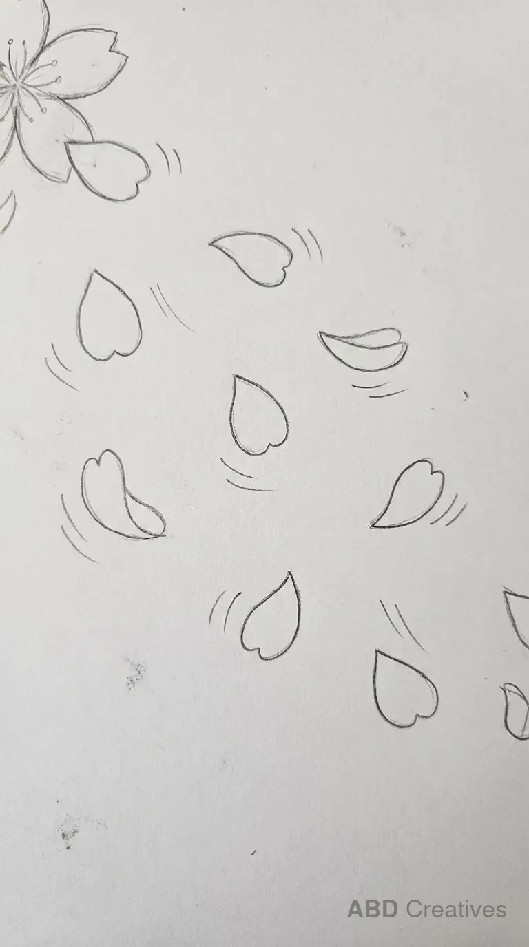 Falling Cherry Blossom Petals