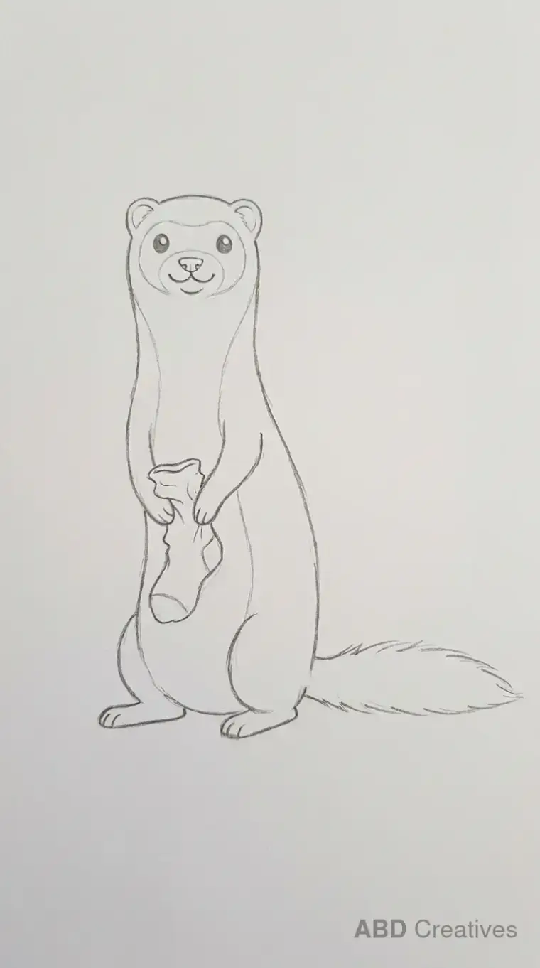 Ferret Playing with a Sock