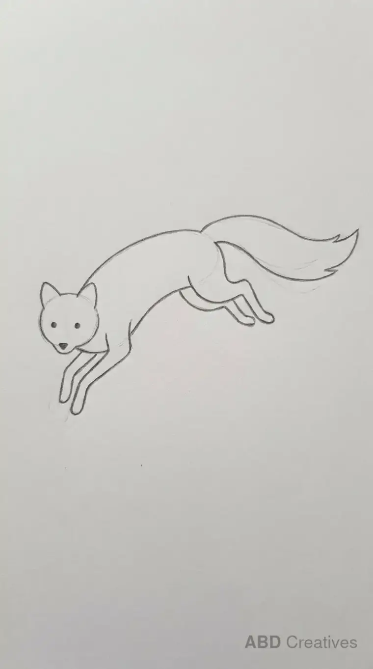 Fox Leaping Through the Air