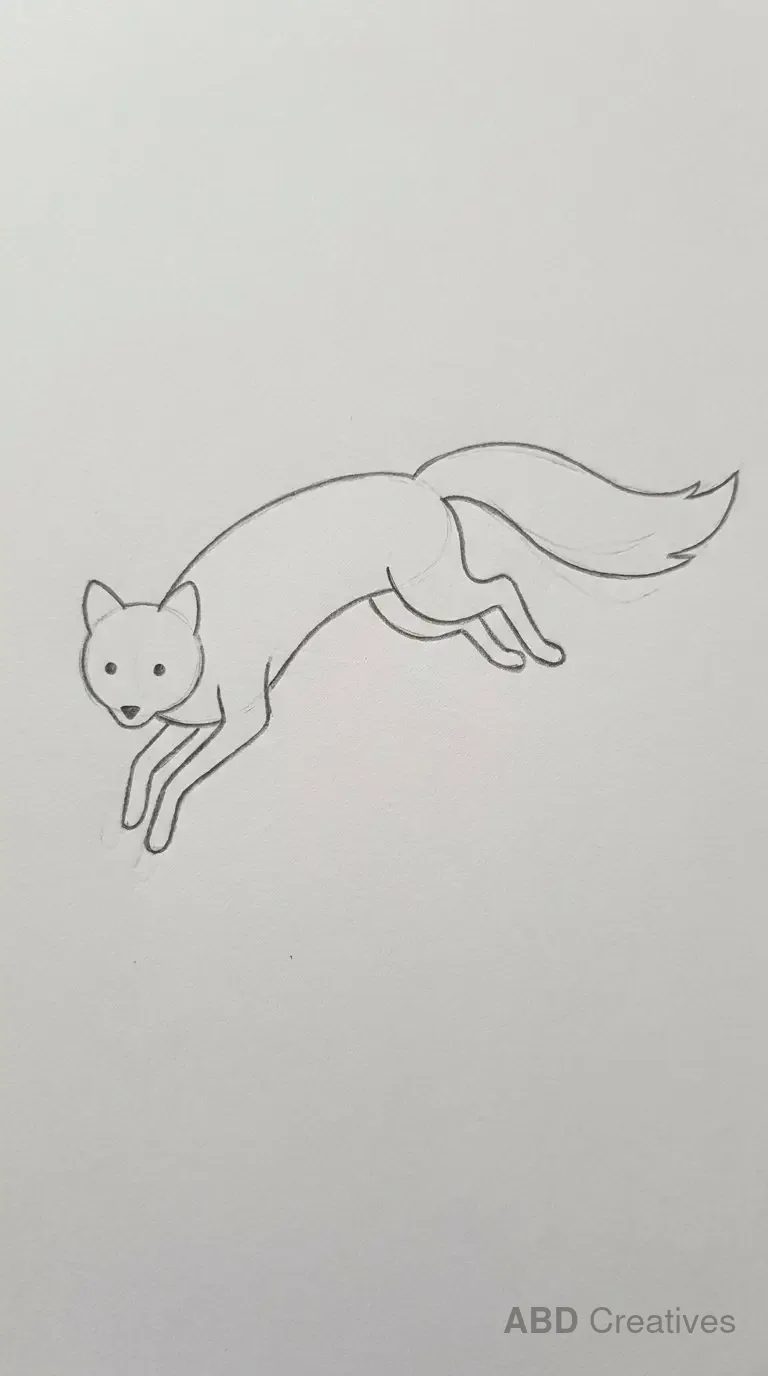 Fox Leaping Through the Air