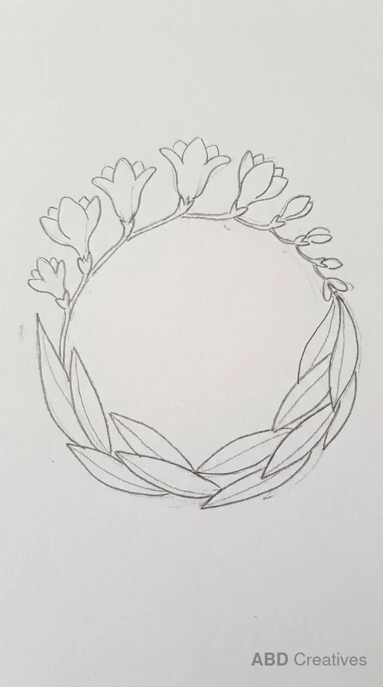 Freesia Flower Wreath