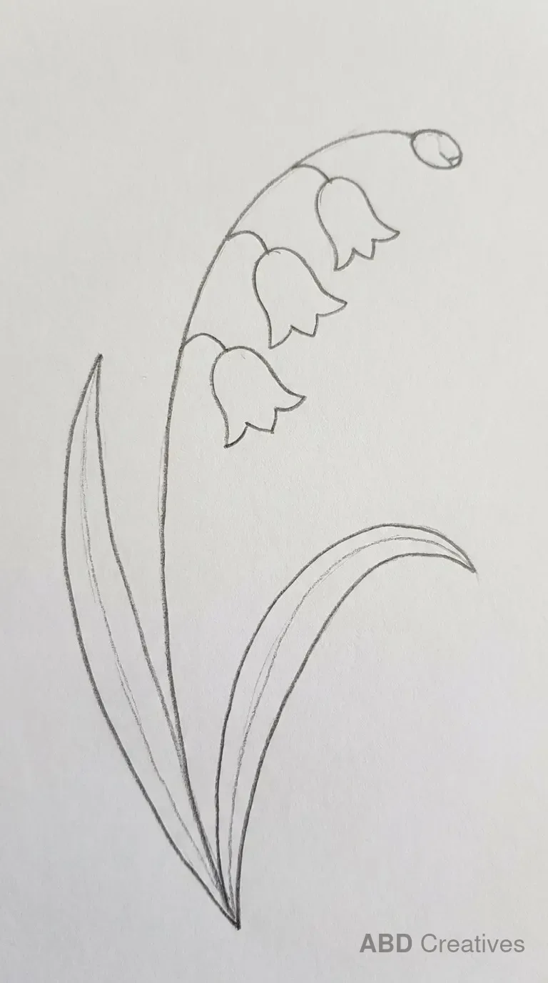 Freesia Stem with Leaves