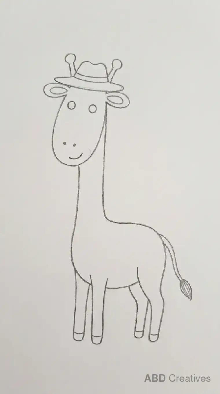 Giraffe Wearing a Hat