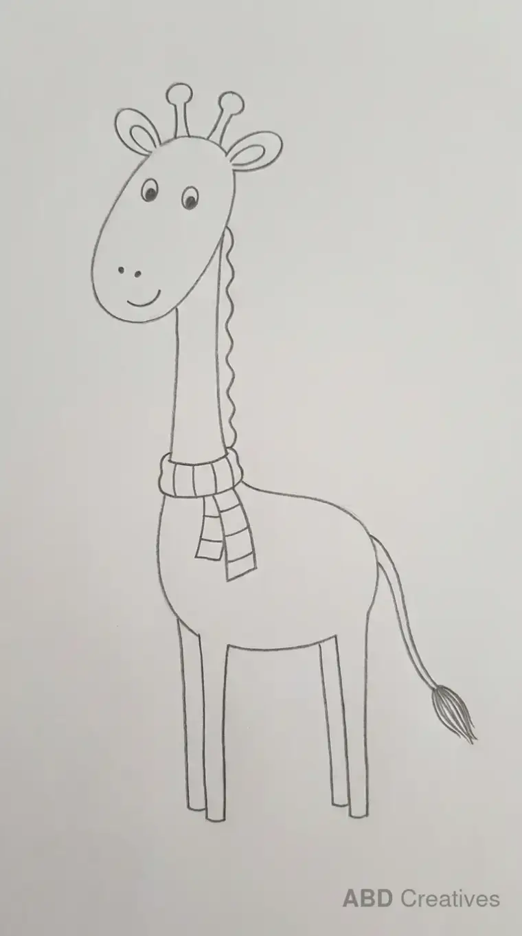 Giraffe Wearing a Scarf