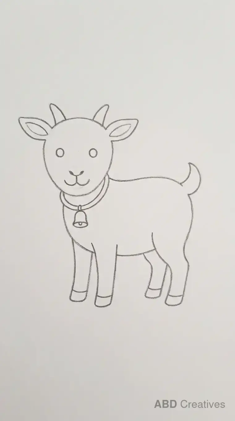 Goat Wearing a Bell