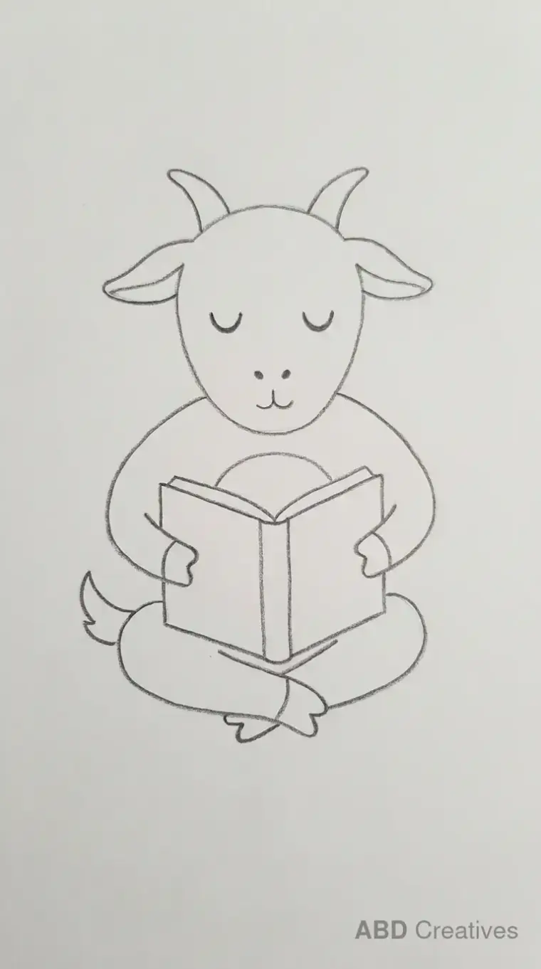 Goat Reading a Book