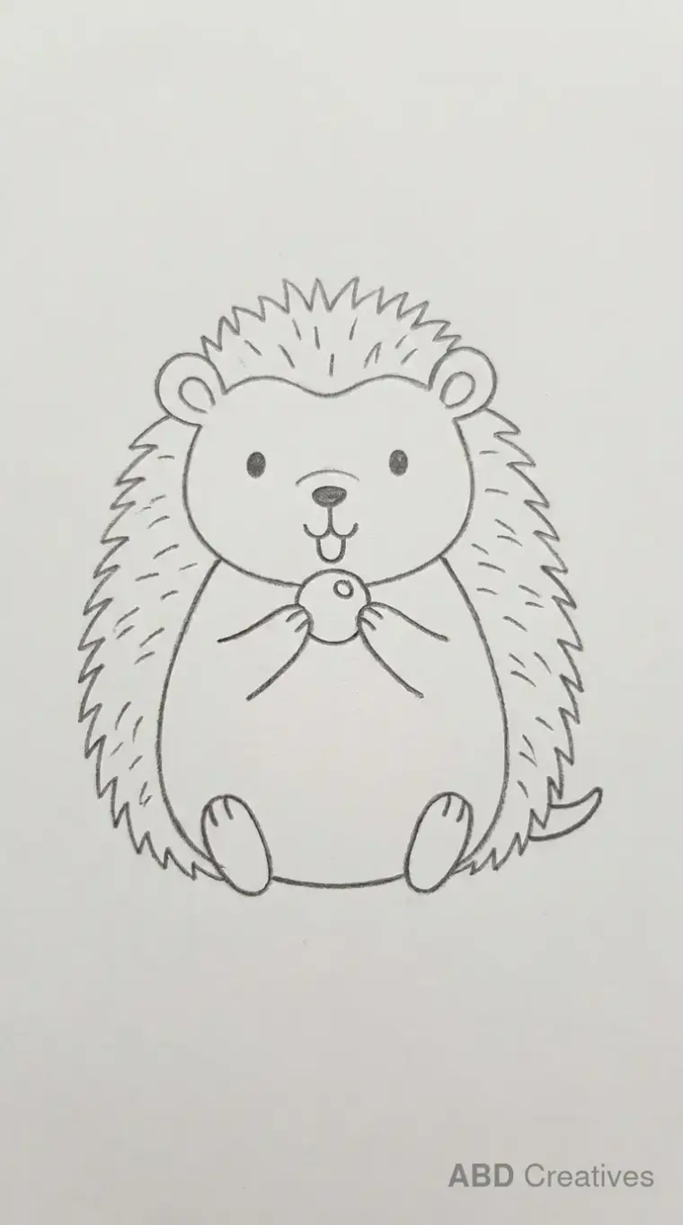 Hedgehog Eating a Berry