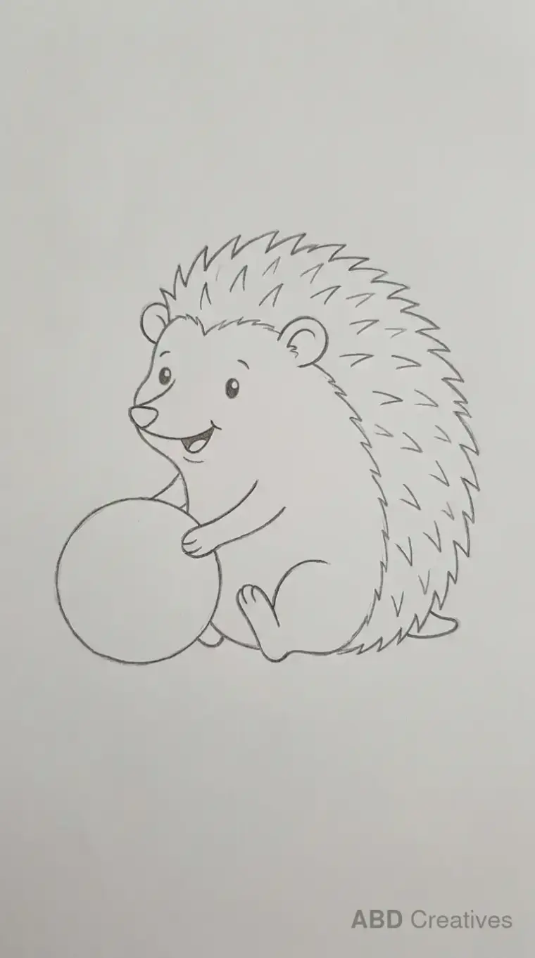 Hedgehog Playing with a Ball