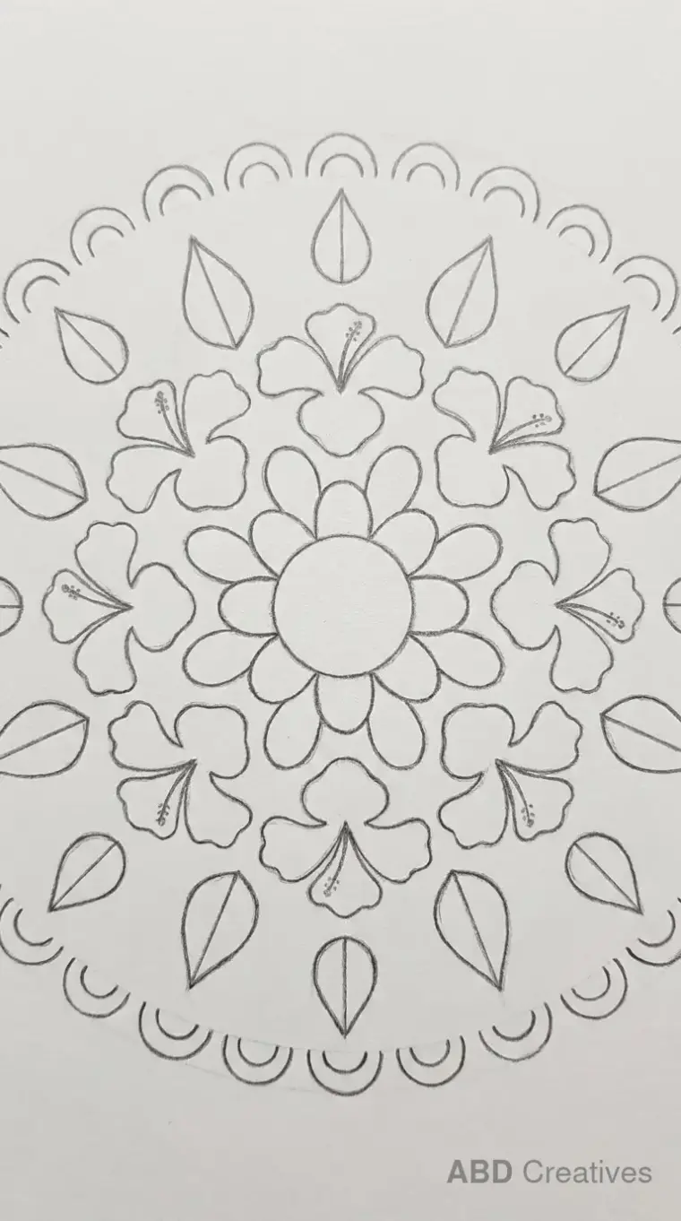 Hibiscus Flower Mandala