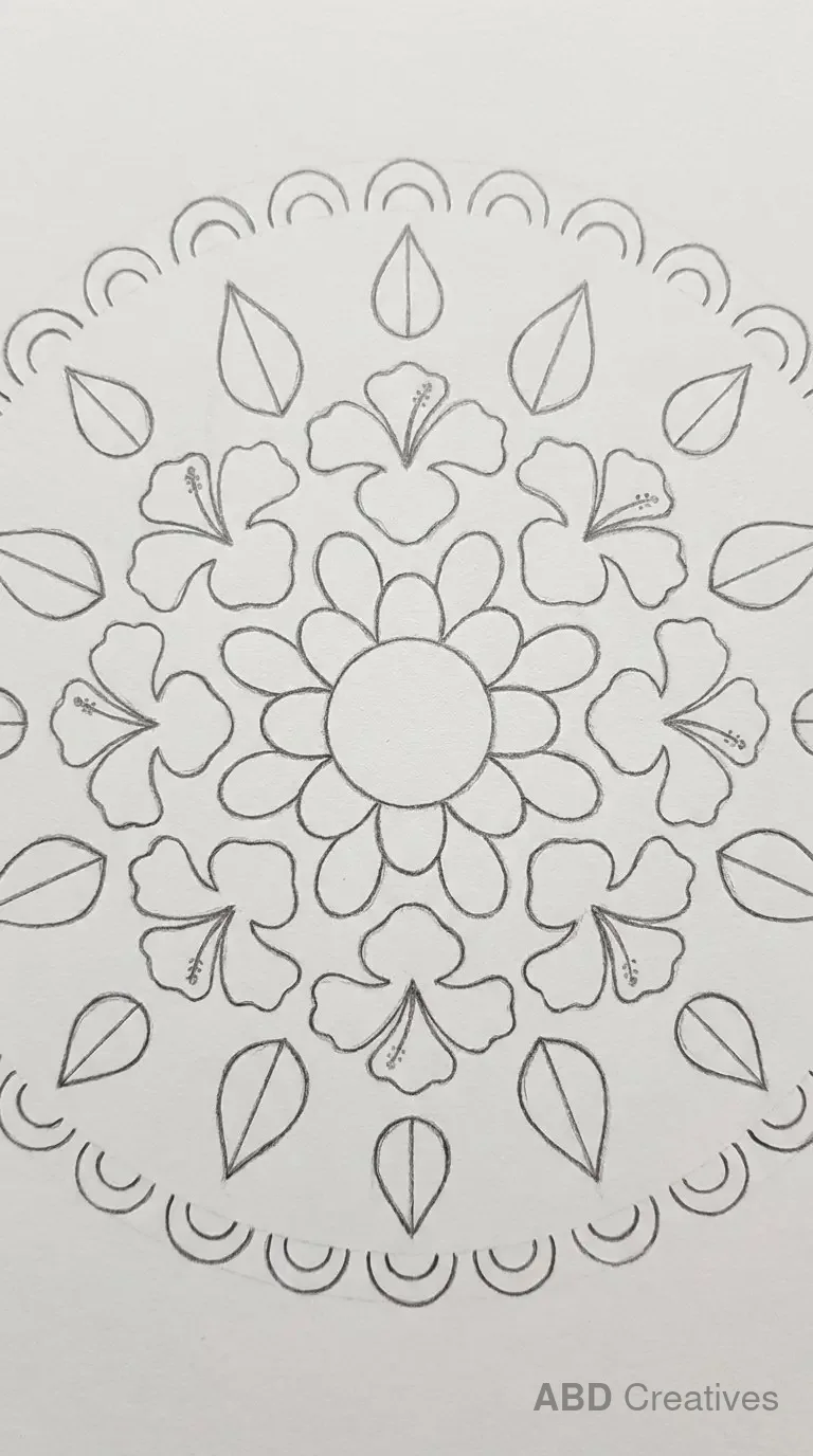 Hibiscus Flower Mandala