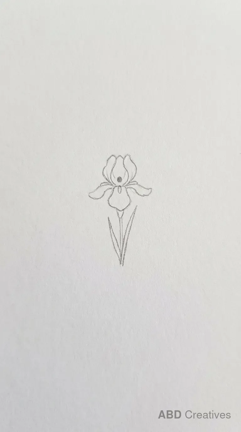 Small Simple Iris Flower