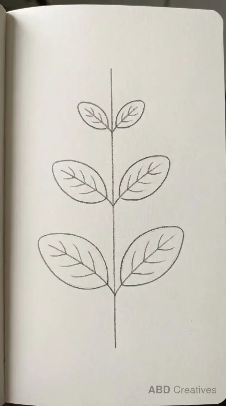 Jasmine Leaves on a Stem
