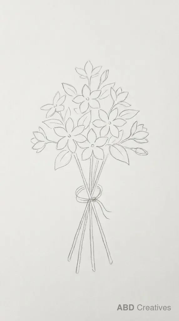 Jasmine Bouquet Tied with String