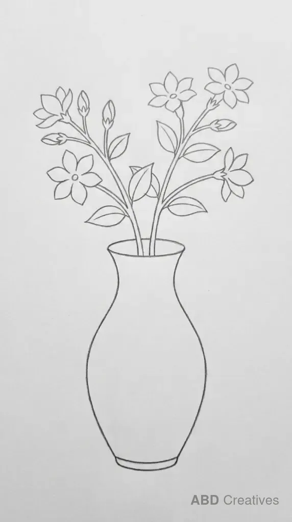 Jasmine Flowers in a Vase